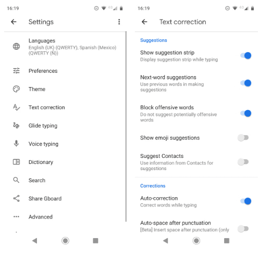 Autocorrect on Android