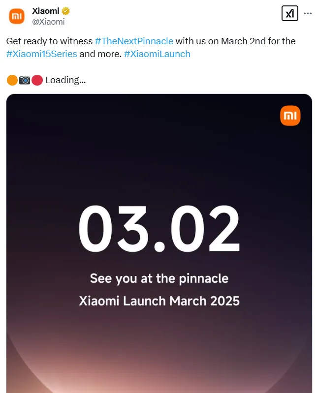global launch date for the Xiaomi 15 Ultra