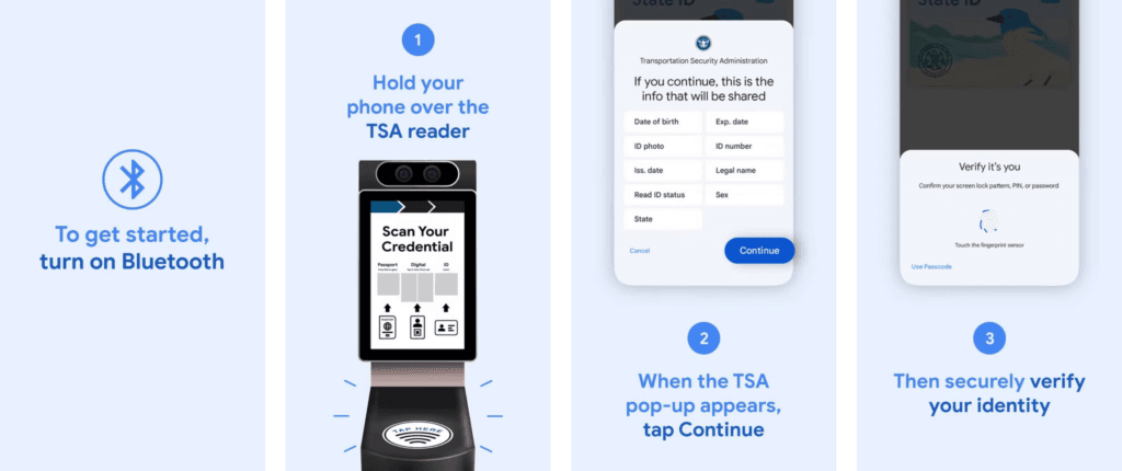 provide your electronic identification at TSA PreCheck