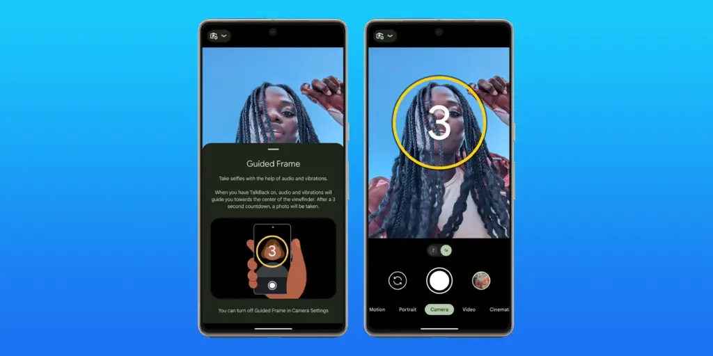 google pixel camera guided frame