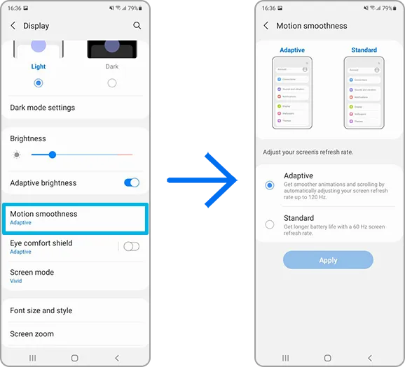 adjust refresh rate2