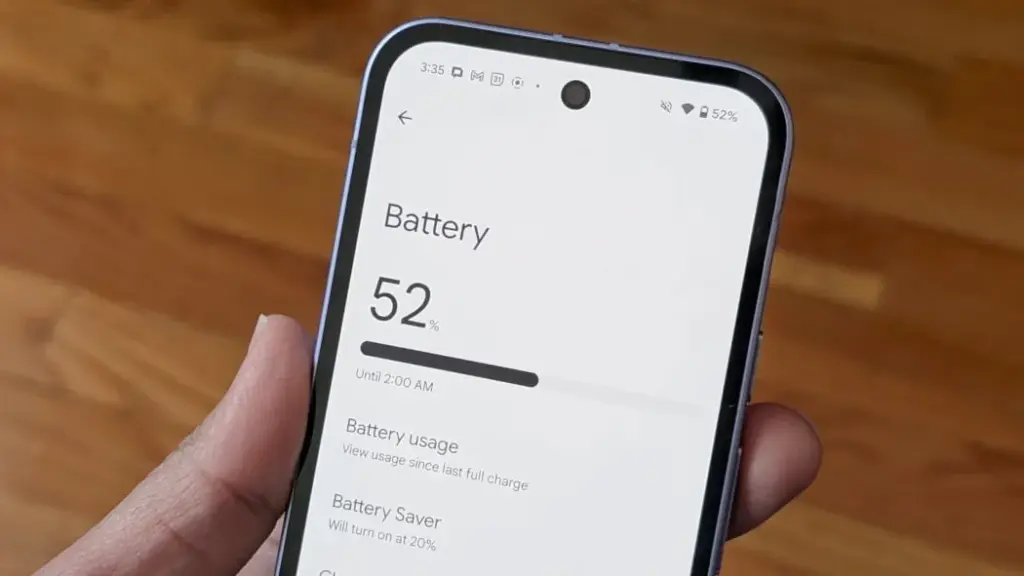 google pixel 9a battery