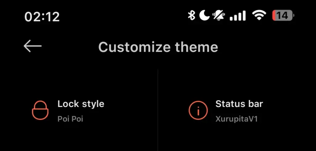 hyperos status bar incons