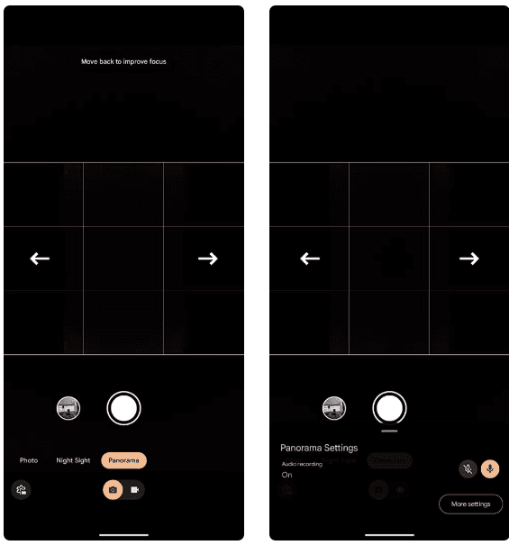 google pixel panorama with audio