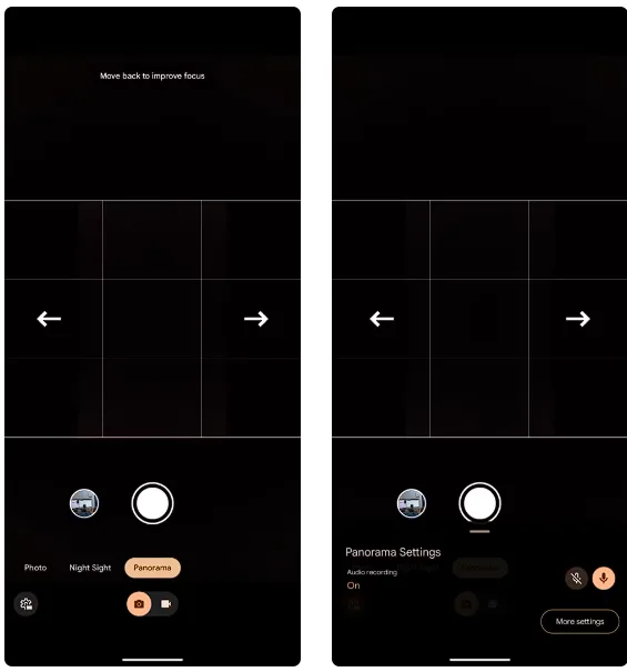 google pixel panorama with audio