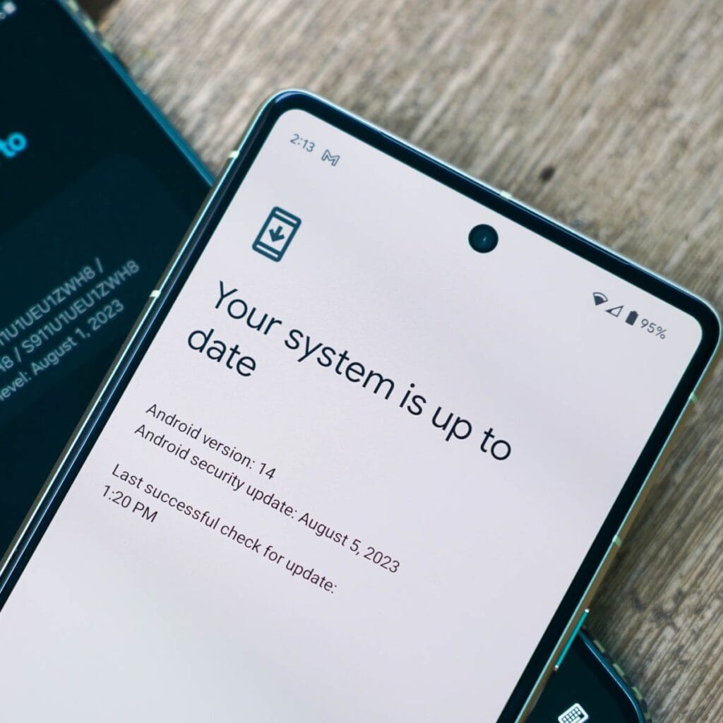 Android updates system is up to date