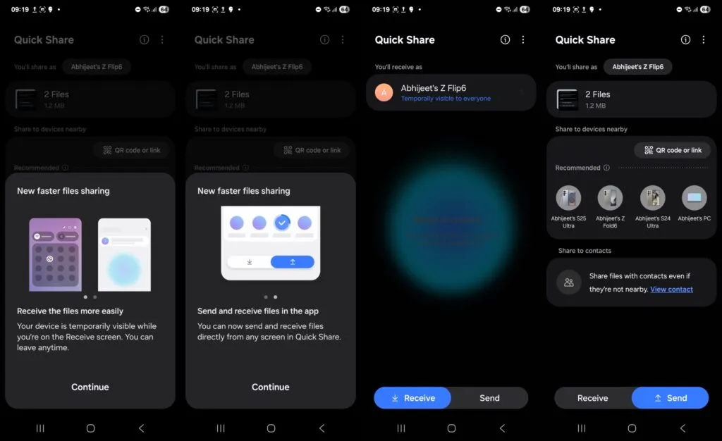 one ui 8 quick share