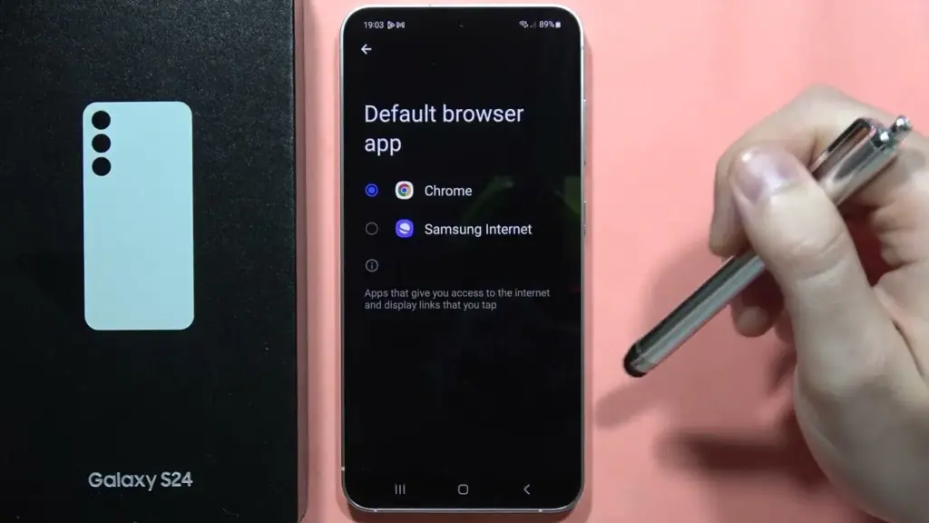 change default broser on OneUI Samsung