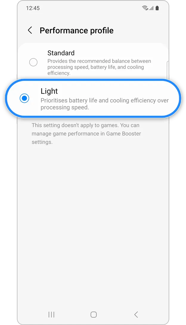 samsung performance profile