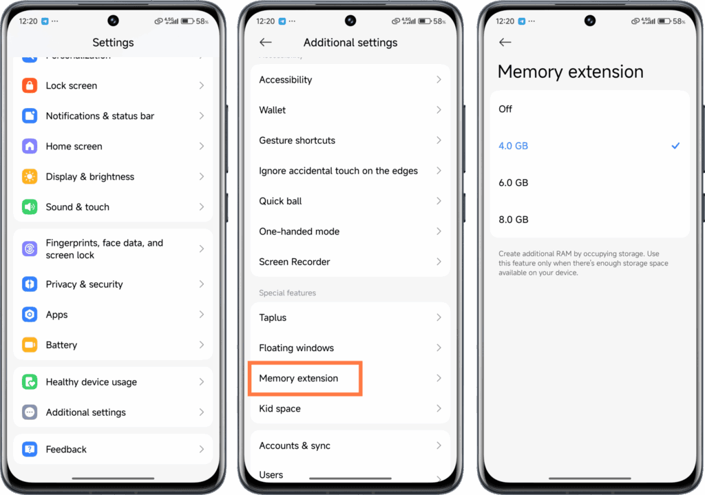 xiaomi RAM expansion
