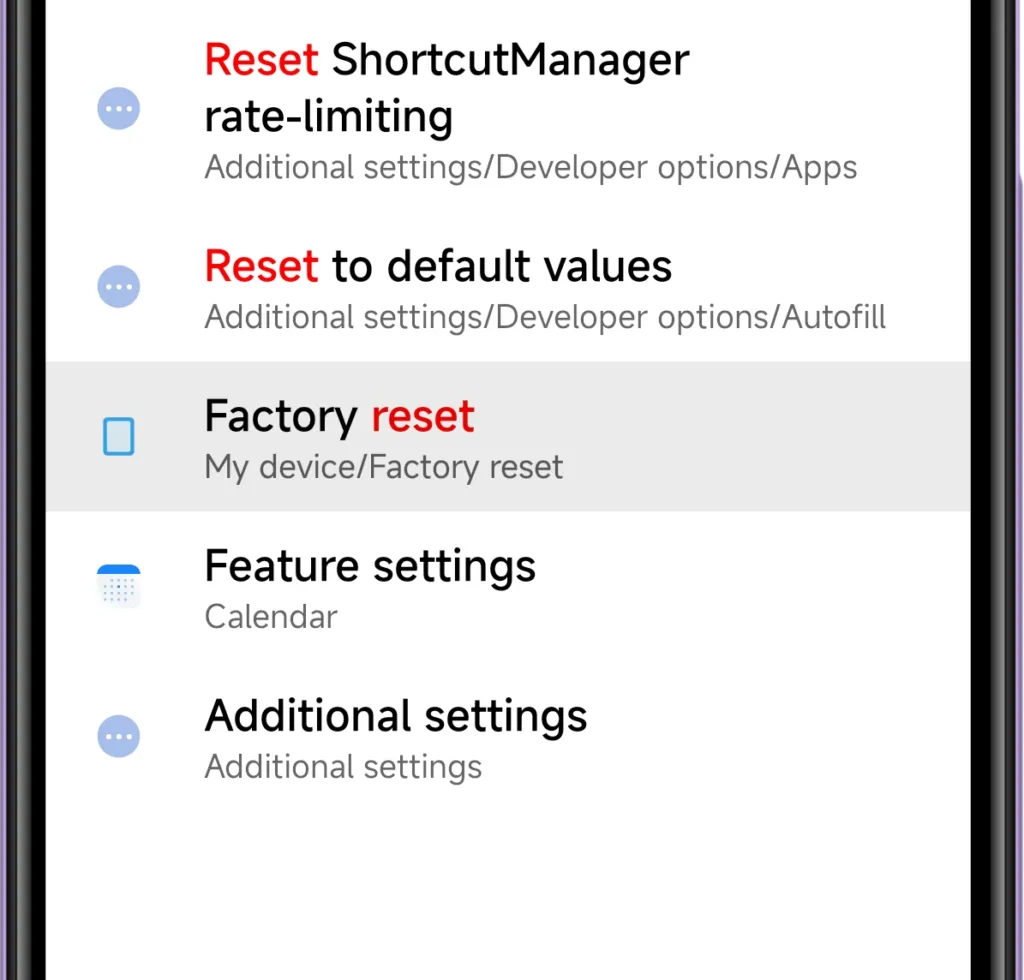 factory reset hyperos