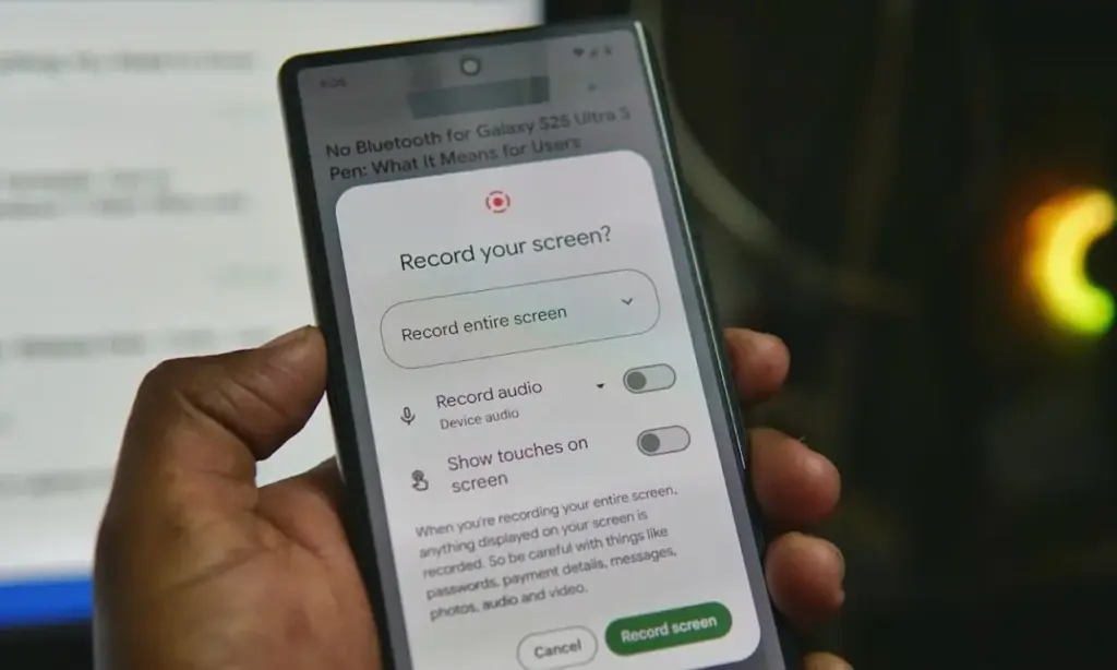 Screen recording with built-in audio