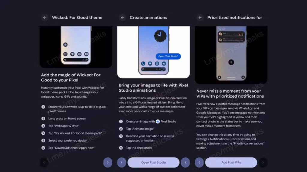 Google Feature Drop leak