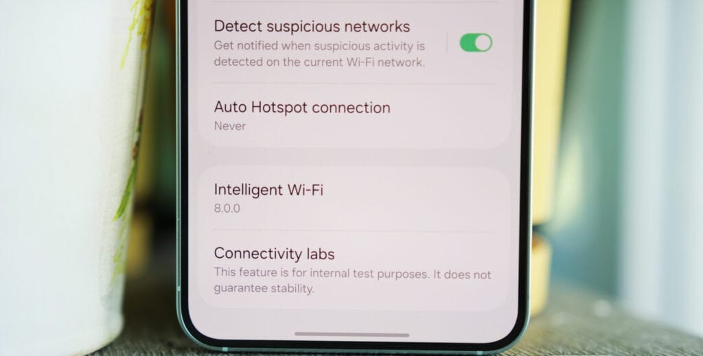 samsung Intelligent Wi-Fi settings
