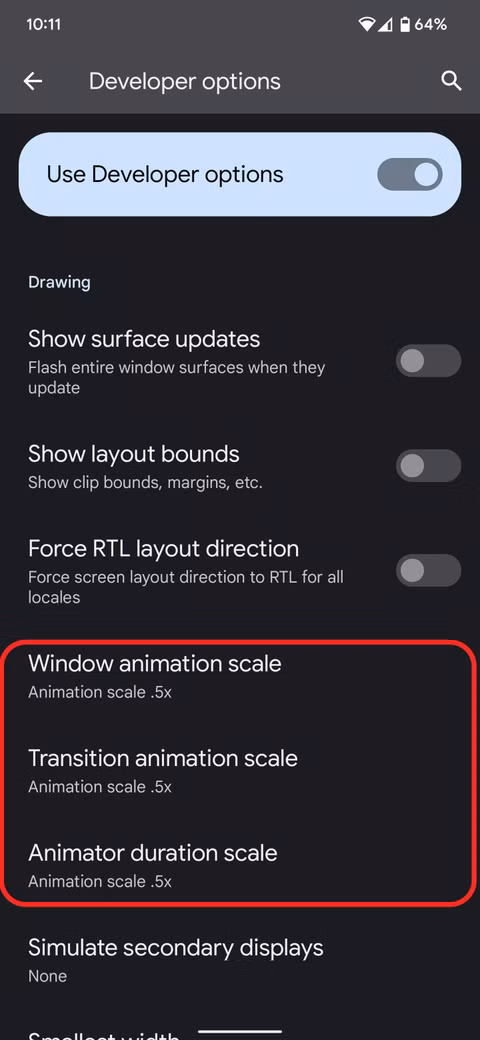 Speed up animations Android