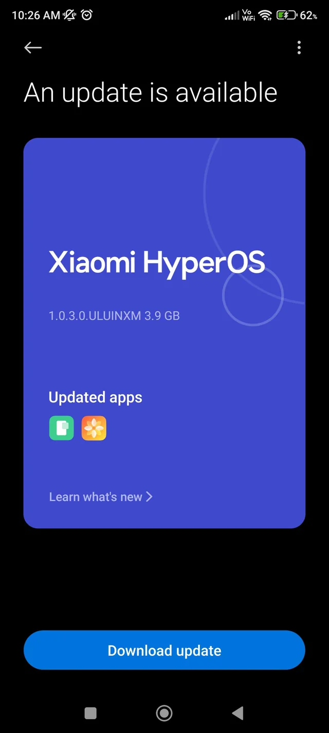 xiaomi device hyperos system update