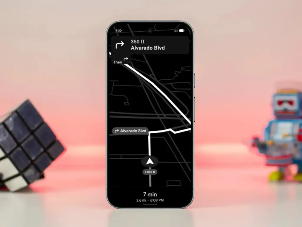 google pixel 10 pro with power saver mode maps to save battery life